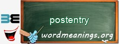 WordMeaning blackboard for postentry